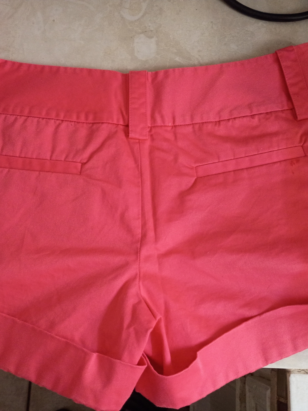 Alice + Olivia Coral Orange Jean Shorts - Picture 2 of 2